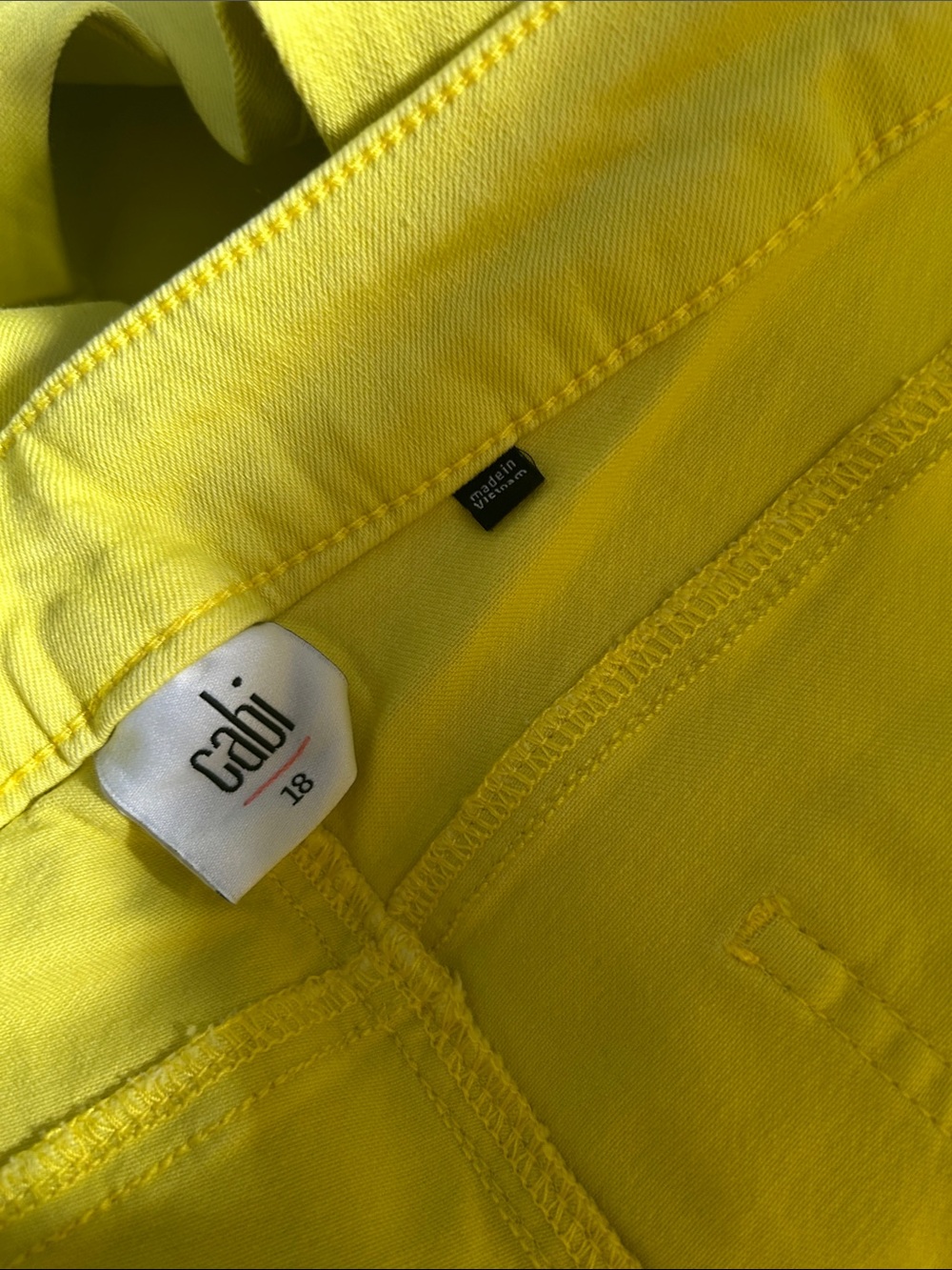 Cabi sunny yellow glow stick kick back kick flare Jean size 18 - Picture 5 of 6